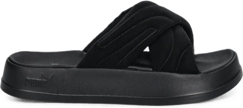 PUMA Leadcat slippers met plateauzool Zwart