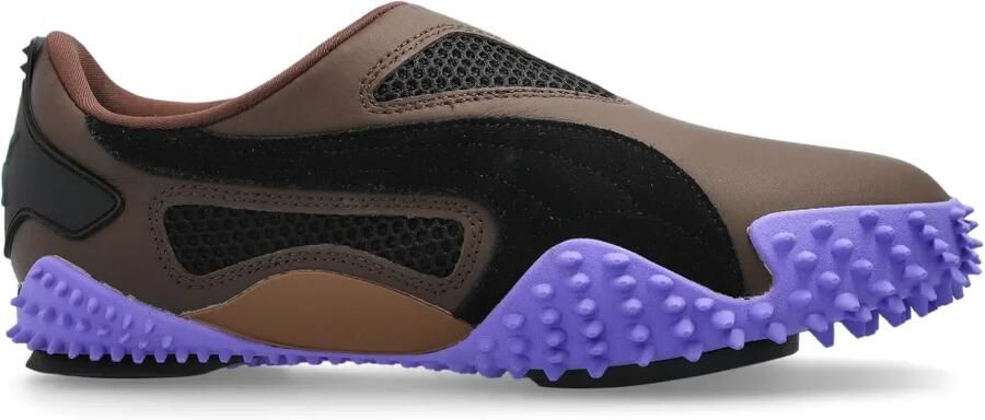 PUMA Sneakers met mesh vlakken Bruin
