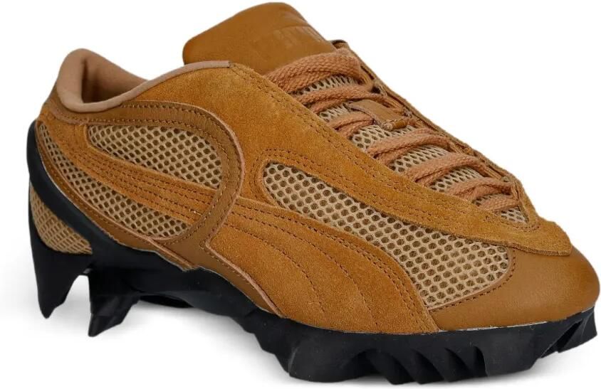 PUMA Suède sneakers met mesh vlakken Bruin - Foto 3