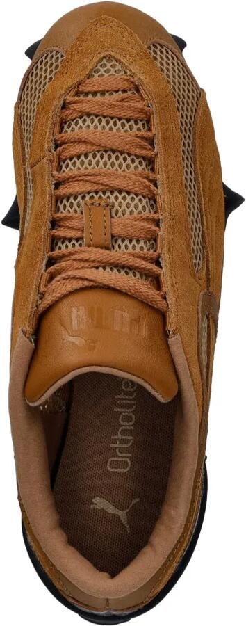 PUMA Suède sneakers met mesh vlakken Bruin - Foto 4