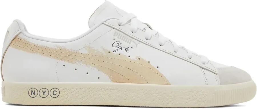 PUMA x Clyde Extra Butter " White Warm White Feather Grey" sneakers Wit