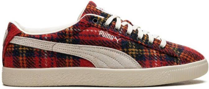 PUMA VTG Harris tweed "Frosted Ivory Red" sneakers Rood