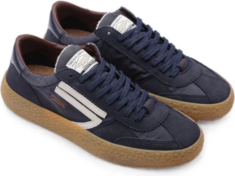 Puraai 1.01 Vintage suède sneakers met vlakken Blauw - Foto 2