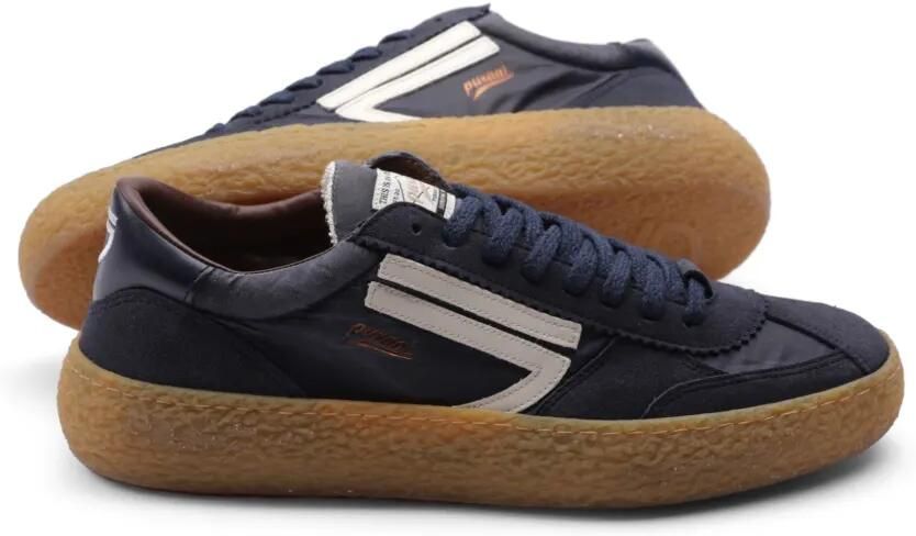 Puraai 1.01 Vintage suède sneakers met vlakken Blauw - Foto 3