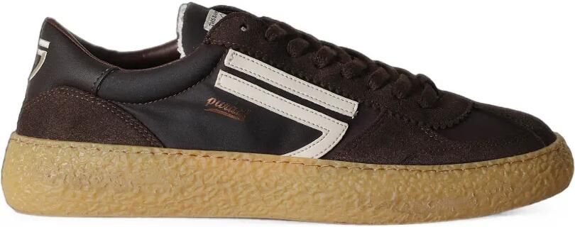 Puraai 1.01 Vintage suède sneakers met vlakken Bruin