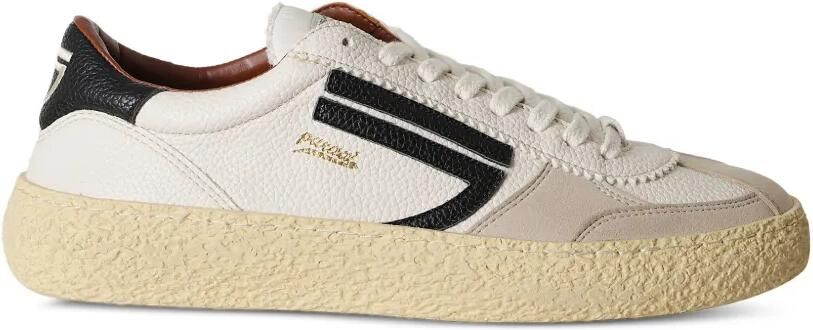 Puraai 1.01 Vintage suède sneakers met vlakken Wit