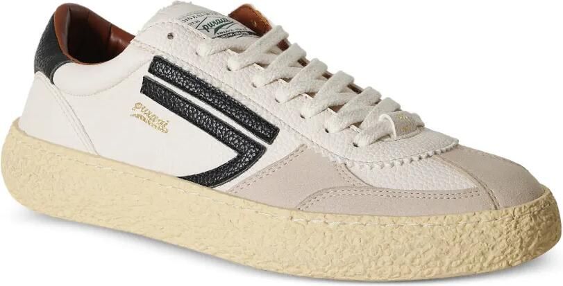 Puraai 1.01 Vintage suède sneakers met vlakken Wit - Foto 2