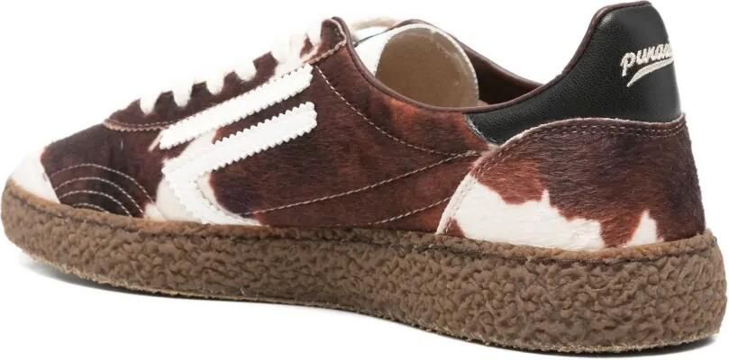 Puraai Carolina sneakers met patroon Bruin - Foto 2