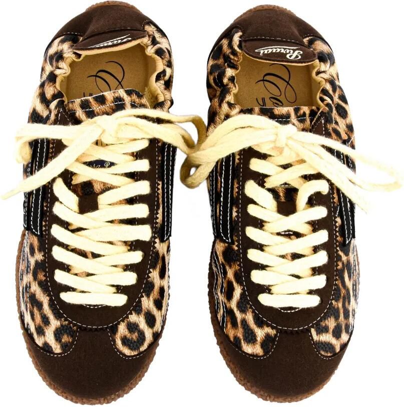 Puraai Corsa Bolt sneakers met luipaard-print Bruin - Foto 2