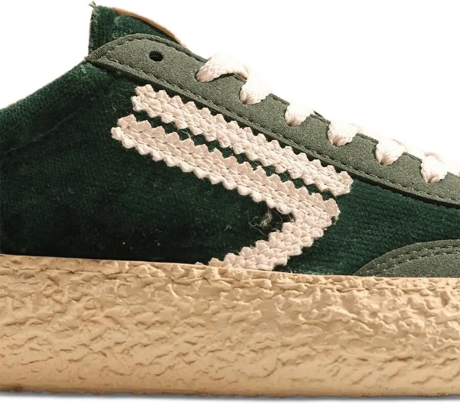 Puraai Fluwelen sneakers met vlakken Groen - Foto 2