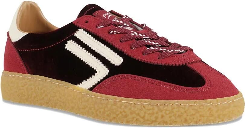 Puraai Fluwelen sneakers met vlakken Rood - Foto 2