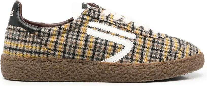 Puraai Geruite sneakers Geel - Foto 1