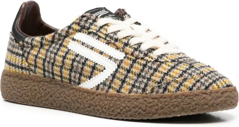 Puraai Geruite sneakers Geel - Foto 3