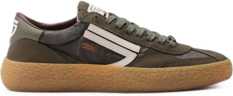 Puraai Gewaxte nylon sneakers Groen