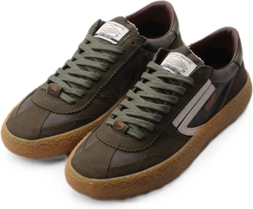 Puraai Gewaxte nylon sneakers Groen - Foto 3
