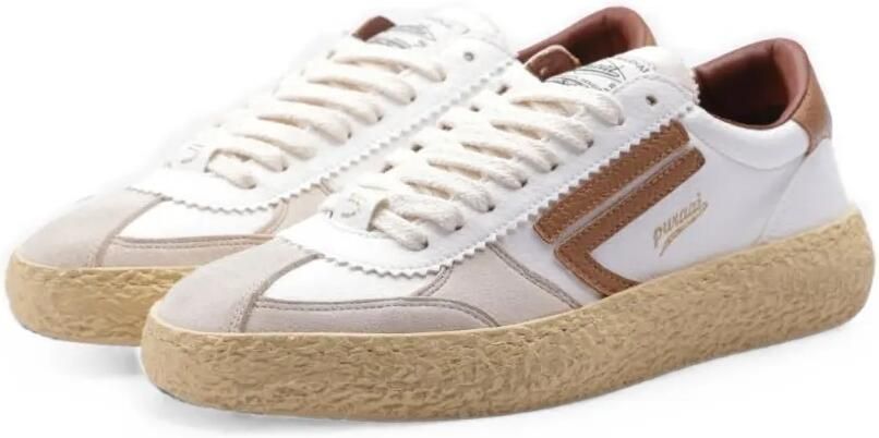 Puraai Leren sneakers met vlakken Wit - Foto 4