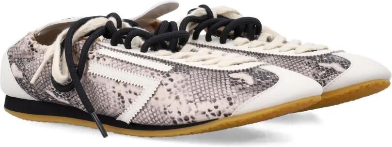 Puraai Lion sneakers met slangen-effect Beige