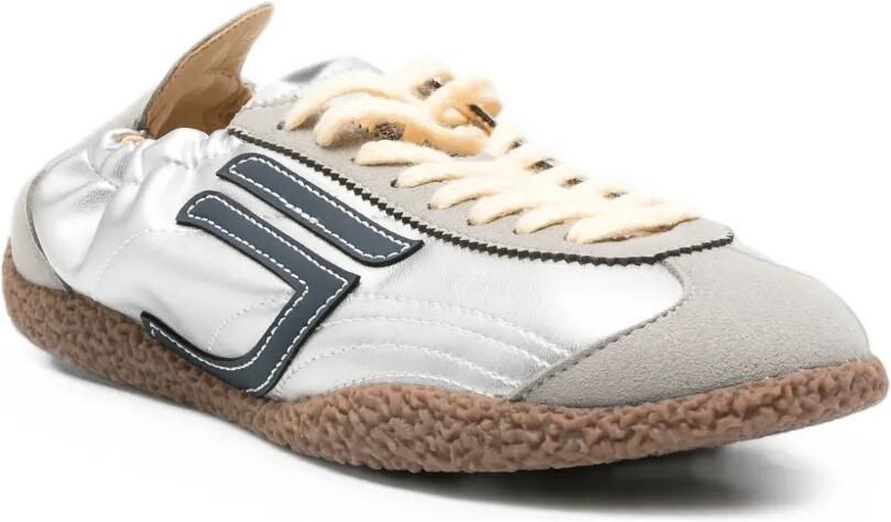Puraai logo-patch metallic sneakers Zilver - Foto 2