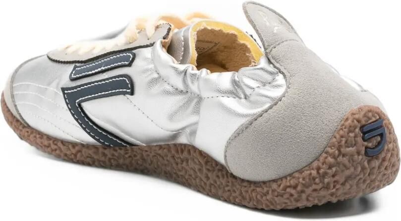 Puraai logo-patch metallic sneakers Zilver - Foto 3