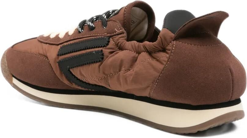 Puraai logo-patch panelled sneakers Bruin - Foto 3