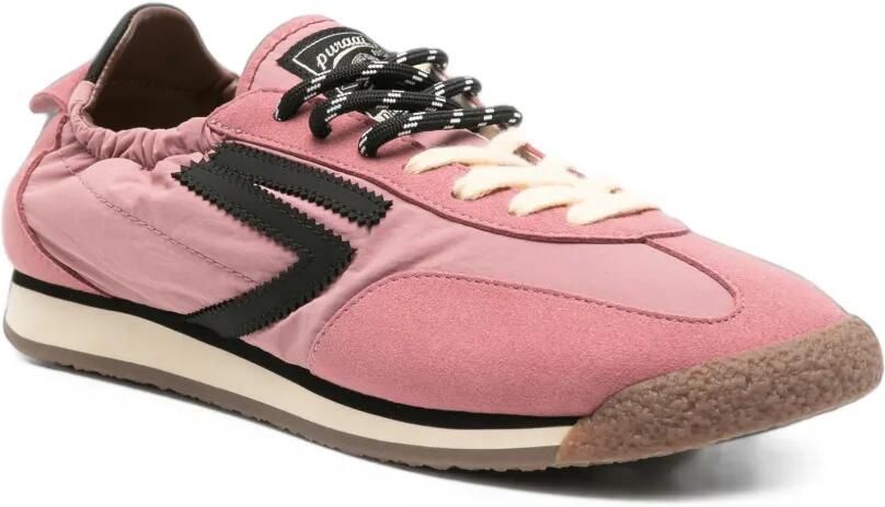 Puraai panelled logo-patch sneakers Roze - Foto 2