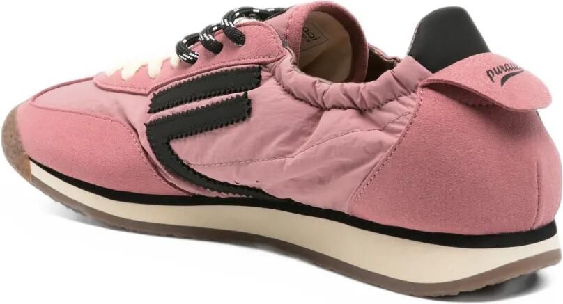 Puraai panelled logo-patch sneakers Roze - Foto 3