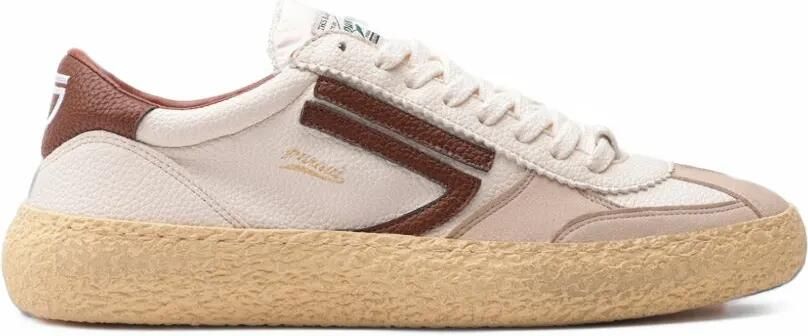 Puraai panelled textured-sole sneakers Beige