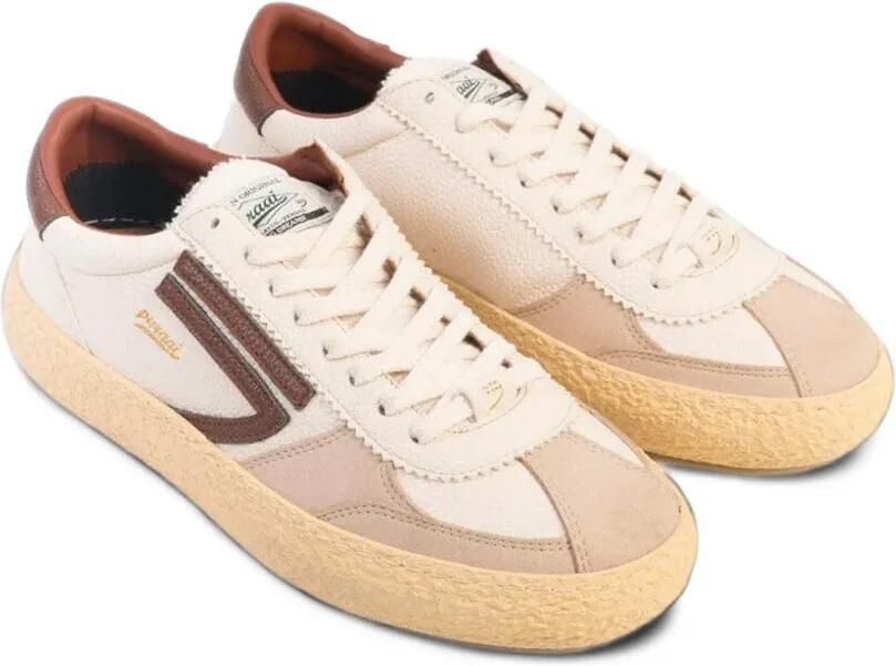 Puraai panelled textured-sole sneakers Beige - Foto 3
