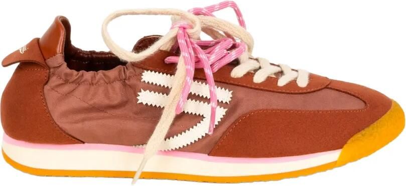 Puraai Panther Brownie sneakers met suède vlakken en logopatch Bruin