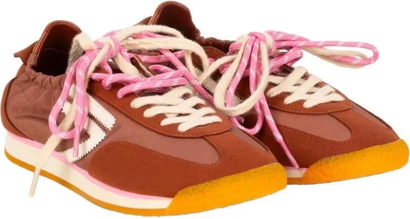 Puraai Panther Brownie sneakers met suède vlakken en logopatch Bruin - Foto 2
