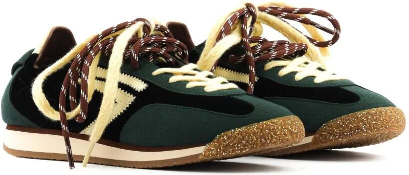 Puraai Panther leren low-top sneakers Groen - Foto 4
