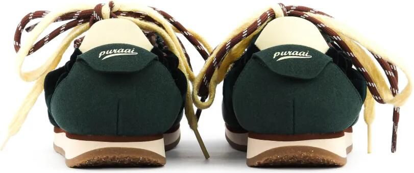 Puraai Panther leren low-top sneakers Groen - Foto 5