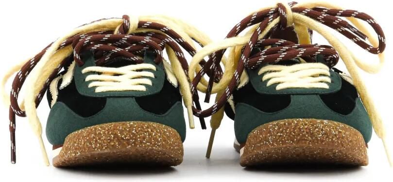 Puraai Panther leren low-top sneakers Groen - Foto 3