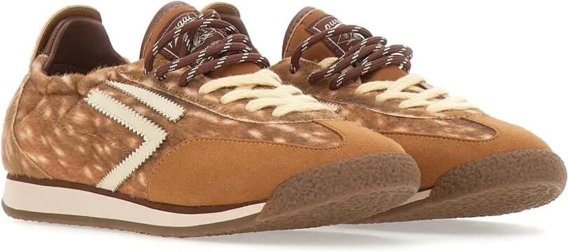 Puraai Panther low-top sneakers met dierenprint Bruin - Foto 5