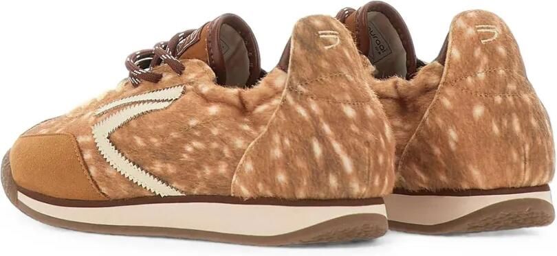 Puraai Panther low-top sneakers met dierenprint Bruin - Foto 4