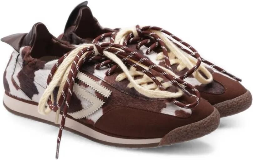Puraai Panther sneakers met koeienprint Bruin - Foto 5