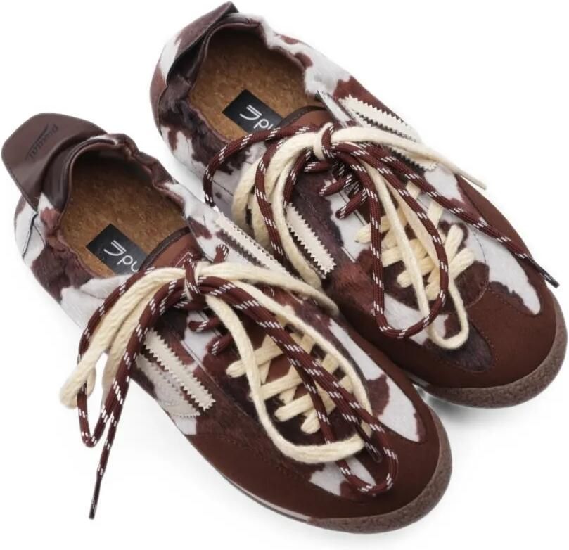 Puraai Panther sneakers met koeienprint Bruin - Foto 2