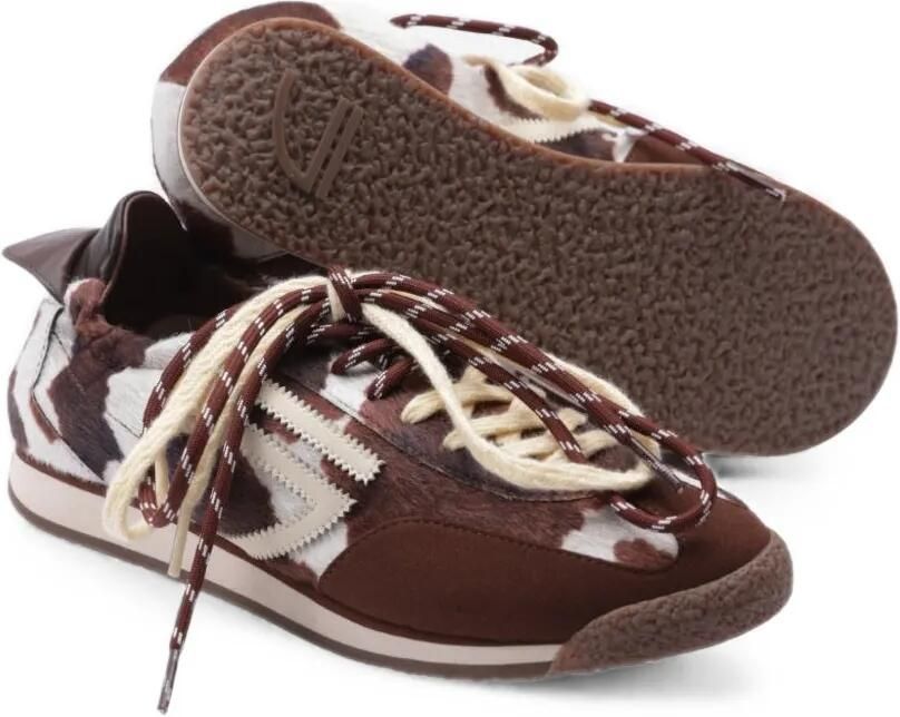 Puraai Panther sneakers met koeienprint Bruin - Foto 3