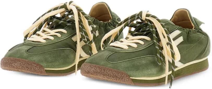 Puraai Panther sneakers met logo-patch Groen - Foto 4
