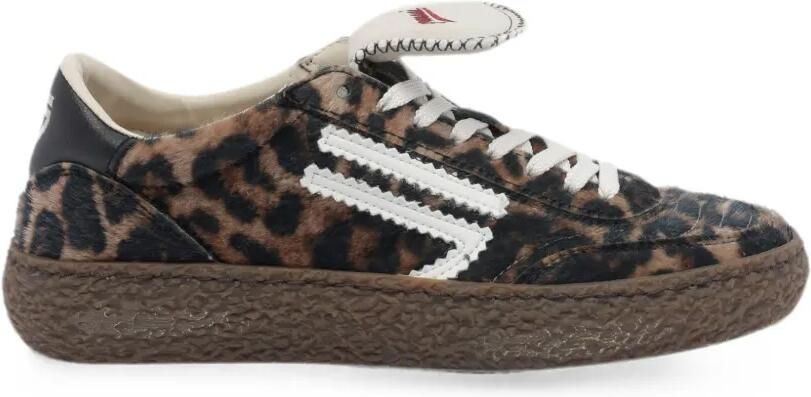 Puraai Polly Tab sneakers met jaguarprint Bruin