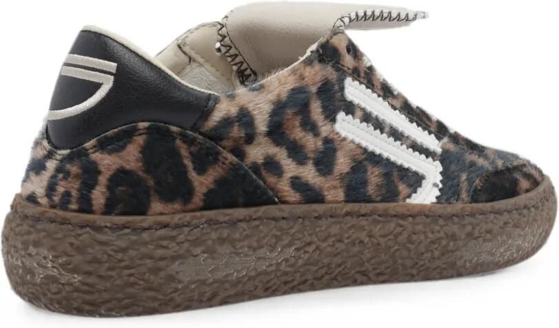 Puraai Polly Tab sneakers met jaguarprint Bruin - Foto 4