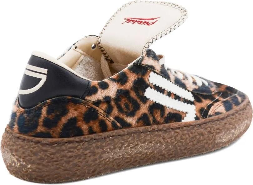 Puraai Polly Tab sneakers met luipaardprint Bruin - Foto 3