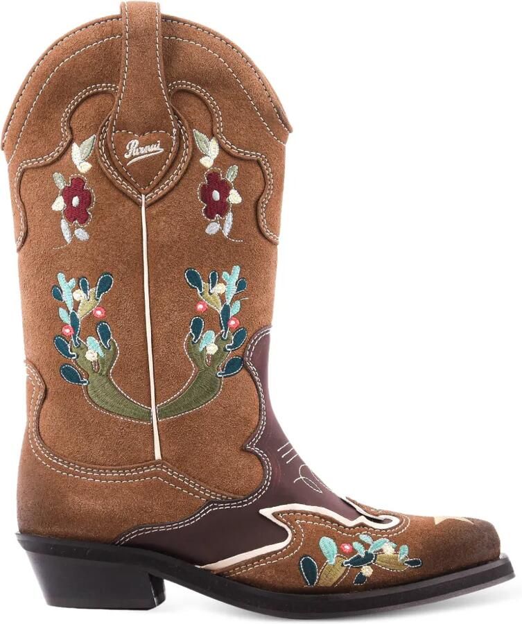 Puraai Rodeo embroidered boots Bruin