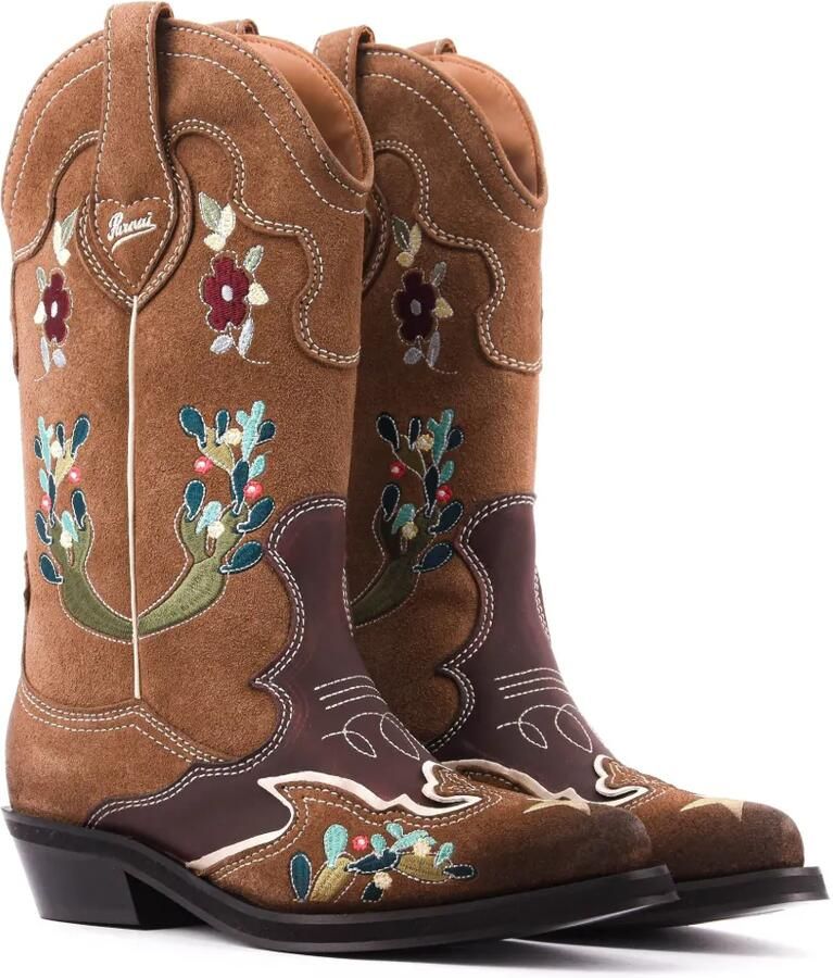 Puraai Rodeo embroidered boots Bruin - Foto 2