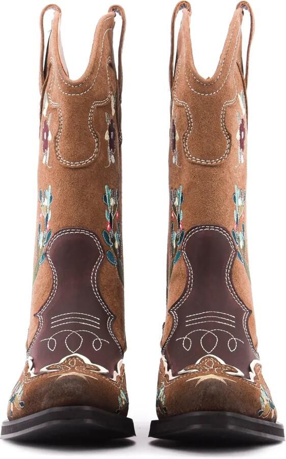 Puraai Rodeo embroidered boots Bruin - Foto 4