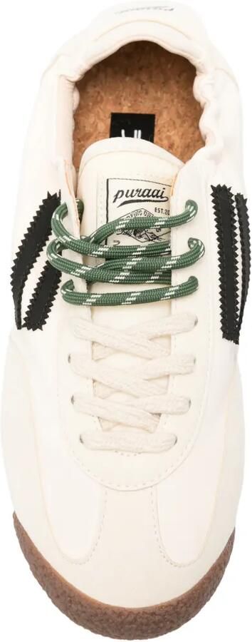 Puraai Sneakers met elastische kraag en zigzag-patch Beige
