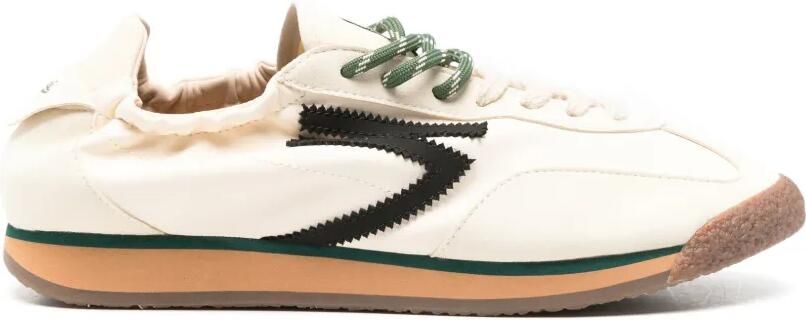 Puraai Sneakers met elastische kraag en zigzag-patch Beige - Foto 4