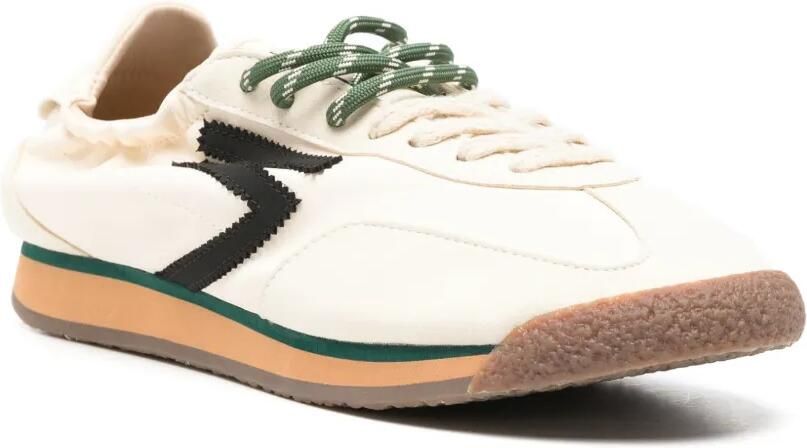 Puraai Sneakers met elastische kraag en zigzag-patch Beige - Foto 2
