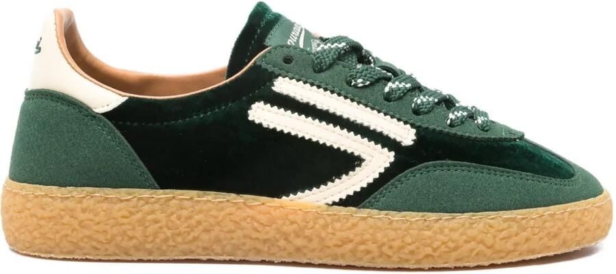 Puraai Sneakers met fluwelen vlak Groen