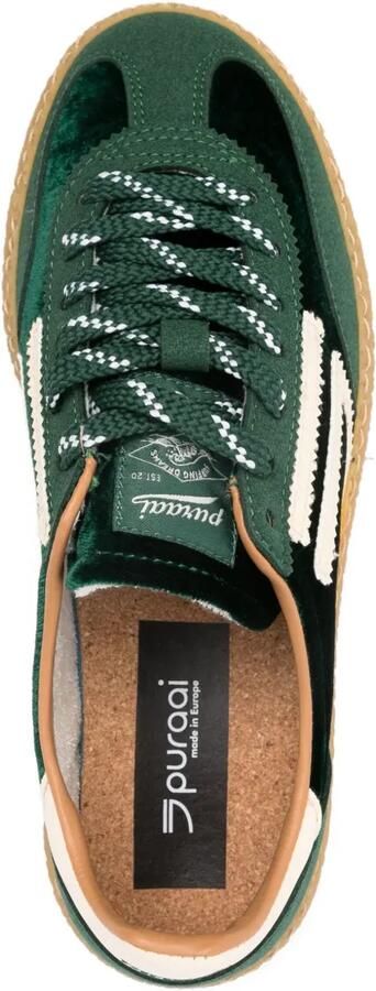 Puraai Sneakers met fluwelen vlak Groen - Foto 4